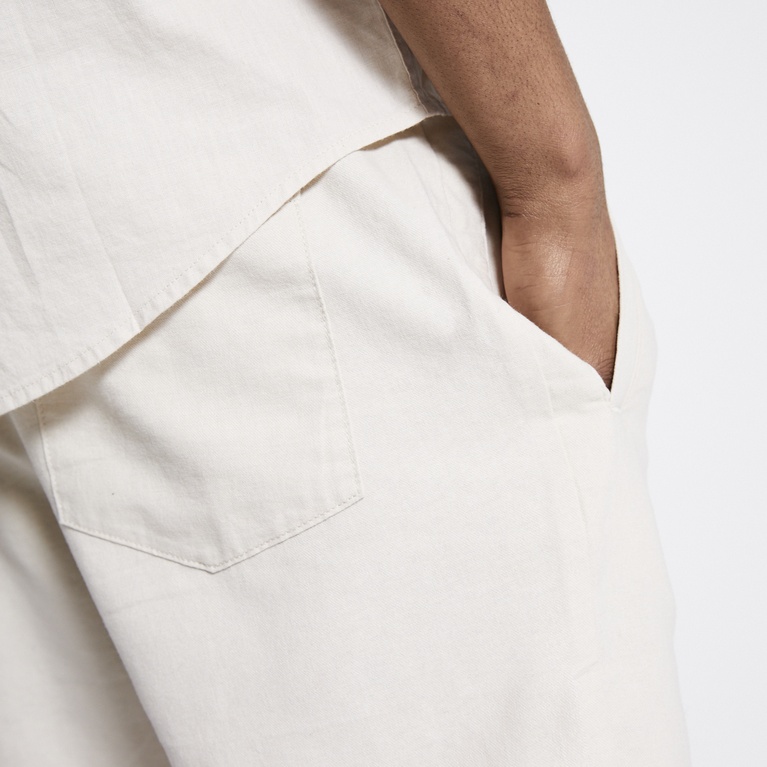 Linen blend shorts "August" Light Beige